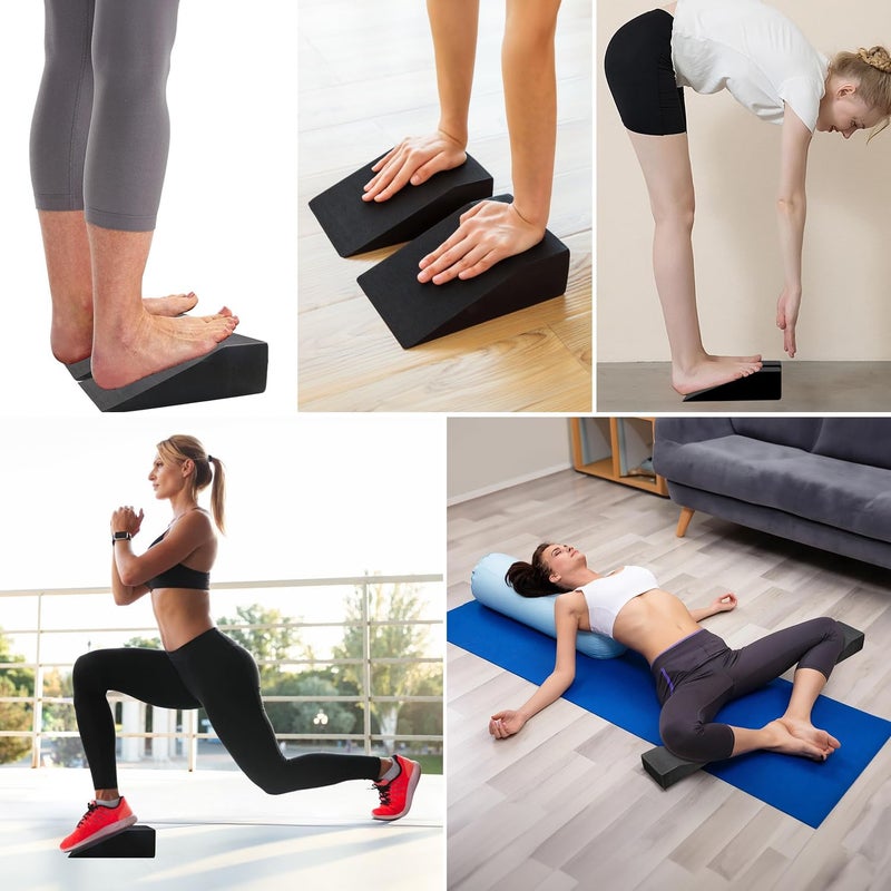 Greatshoot 2 Pack Squat Wedge, Supportive Foot Wrist Exercise Wedge for Squat, Yoga, Pushup, Balance, Stretch, Strength, Pilates, Plank, Physical Therapy - EVA Riser Block for Men & Women - Image 5